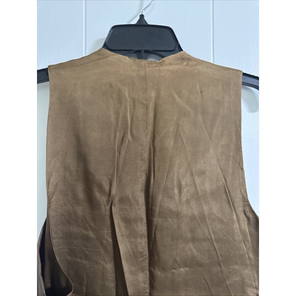 Vintage Panatela Levi's Brown Button Vest One Size Fits Most Steampunk Country - Picture 13 of 16